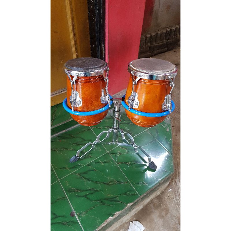 Kempul Dangdut Ring V4 Plus Stand Kayu Nangka Kulit Kerbau