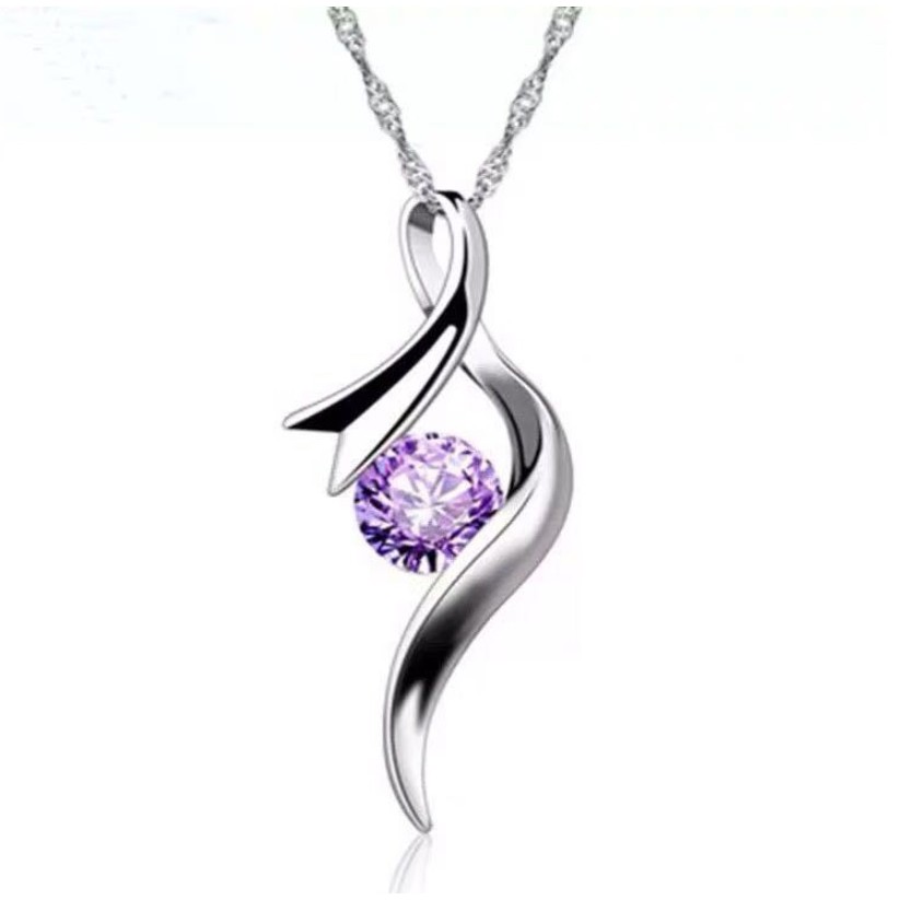 Kalung + Liontin S925 ANGEL D4 Sterling Silver ANTI KARAT Plated Perak S925 Korea Fashion  Wanita