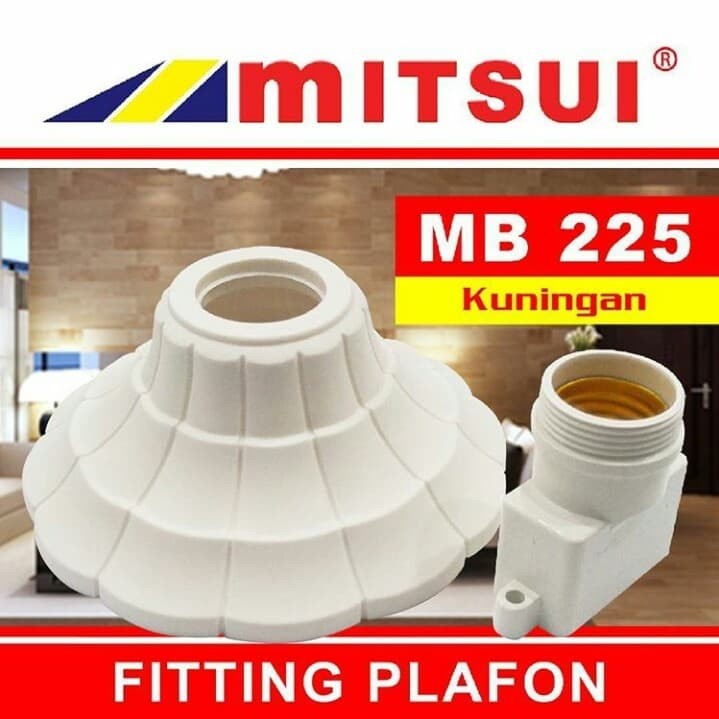 Mitsui Fiting/Rumah Lampu/Fitting Plafon MB 224/225 Terminal Kuningan