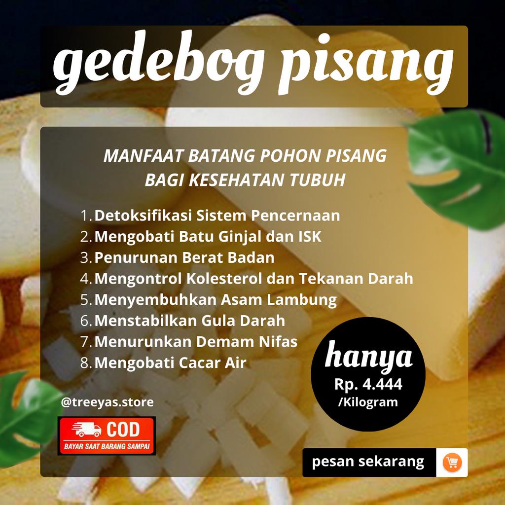 

gedebog pisang - batang pohon pisang - pelepah pisang - gedebok - debog pisang kemasan 1kg