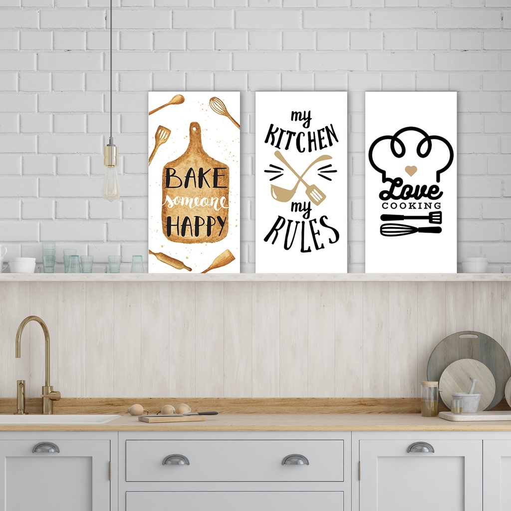 Hiasan Dinding Cafe - Hiasan dinding Ruang Makan - Wall decor Kitchen - Poster Kayu islami