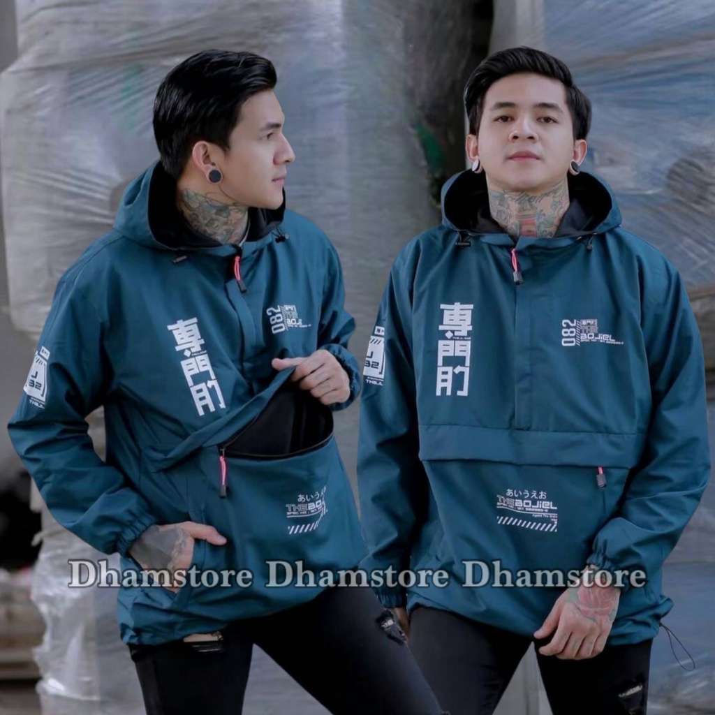 The Bojiel - Jaket Cougle Pria Jaket Parasut Jaket Outdoor Jaket Distro 082 Petro