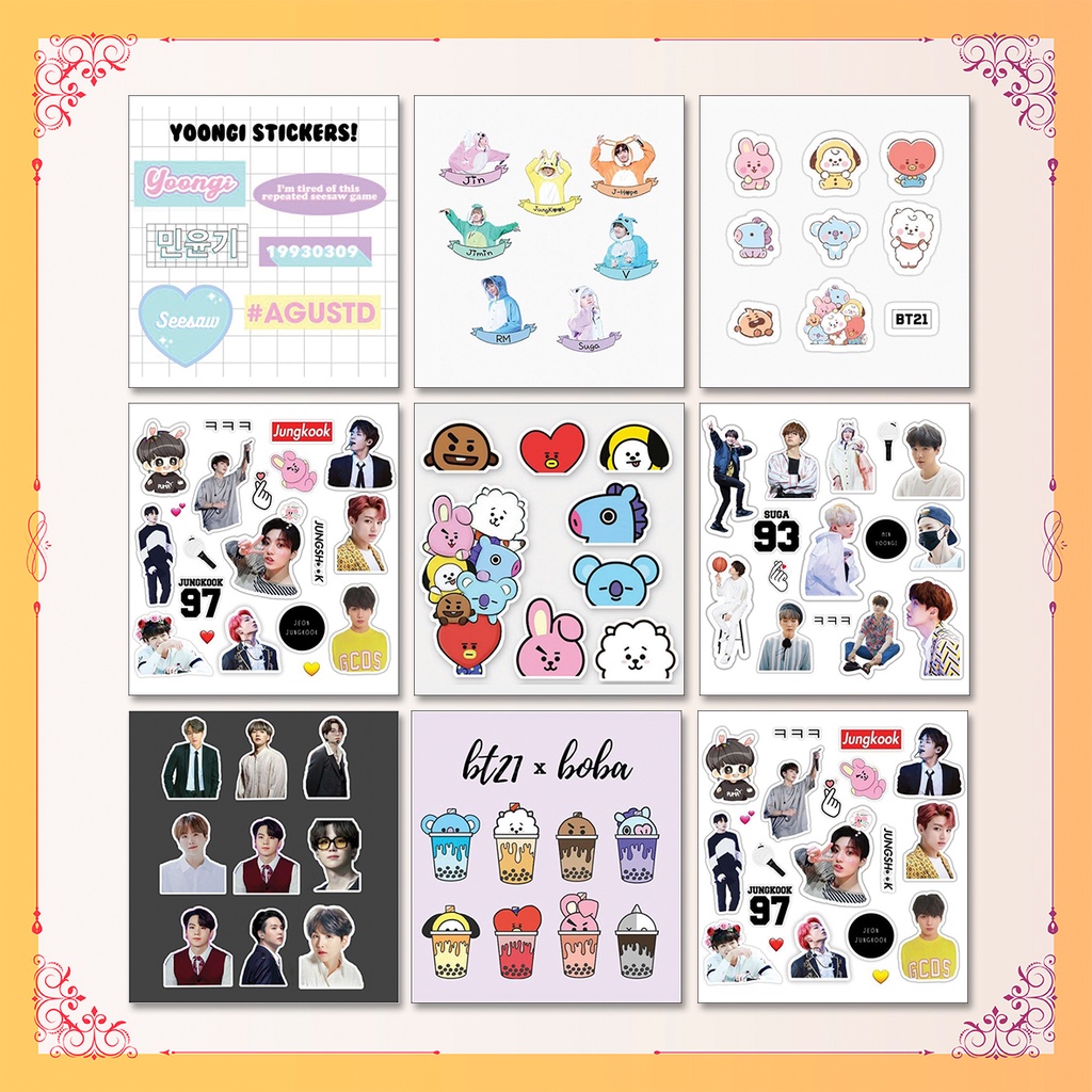 

(BTS Series) Mini Sticker Aesthetic BTS | Sticker Tumblr Mini BTS BT21| Sticker HP BTS | Mini Sticker Tumblr BTS | Sticker Lucu BTS | Sticker Diary BT21| Sticker estetik BTS | Stiker aestetik