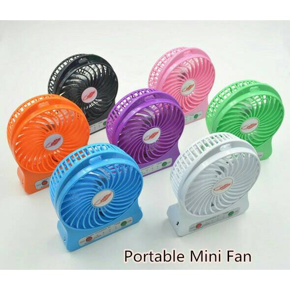 Kipas + senter mini portable