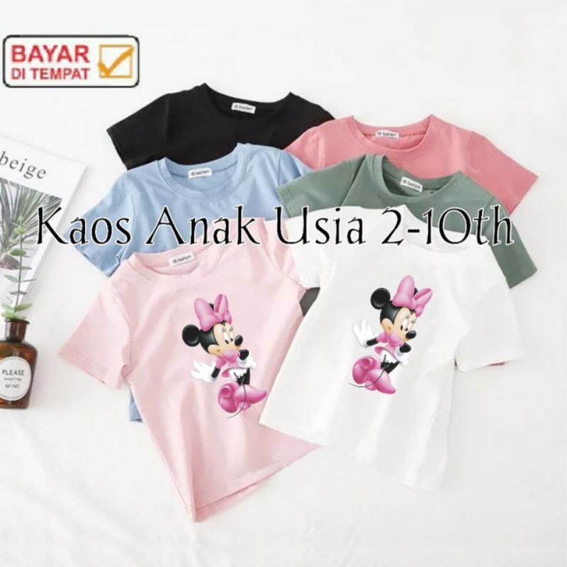 ((IB))KAOS ANAK PEREMPUAN/MINNIE SABLON DIGITAL