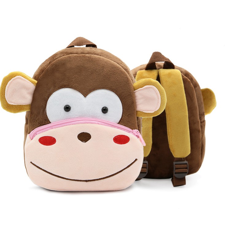 TAS SEKOLAH ANAK ANIMAL MONYET - bahan premium BG38 LEMBUT DAN NYAMAN