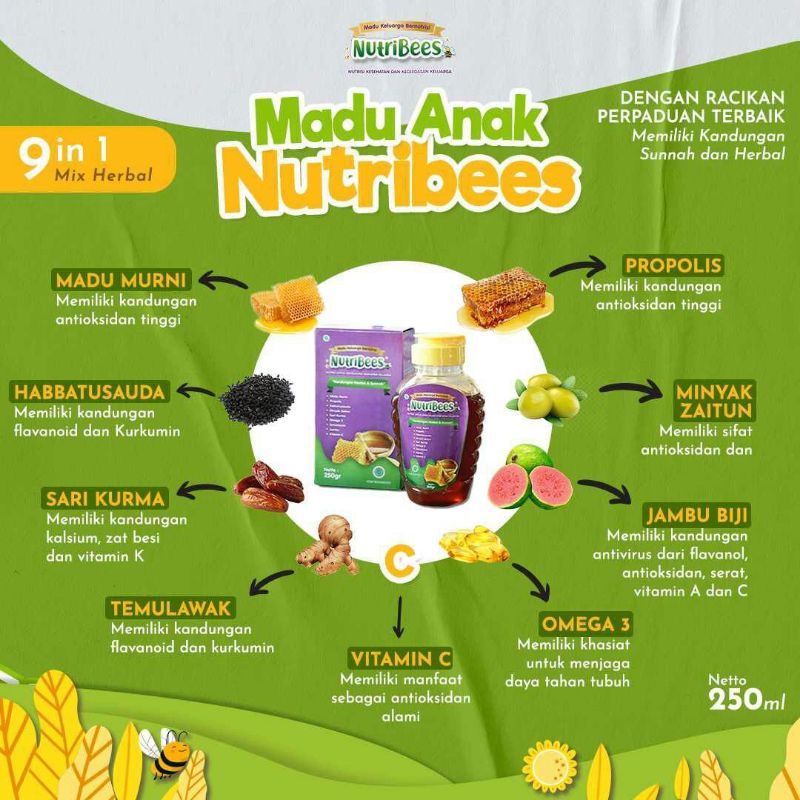 

MADU NUTRIBEES ANAK 100% HALAL MURNI