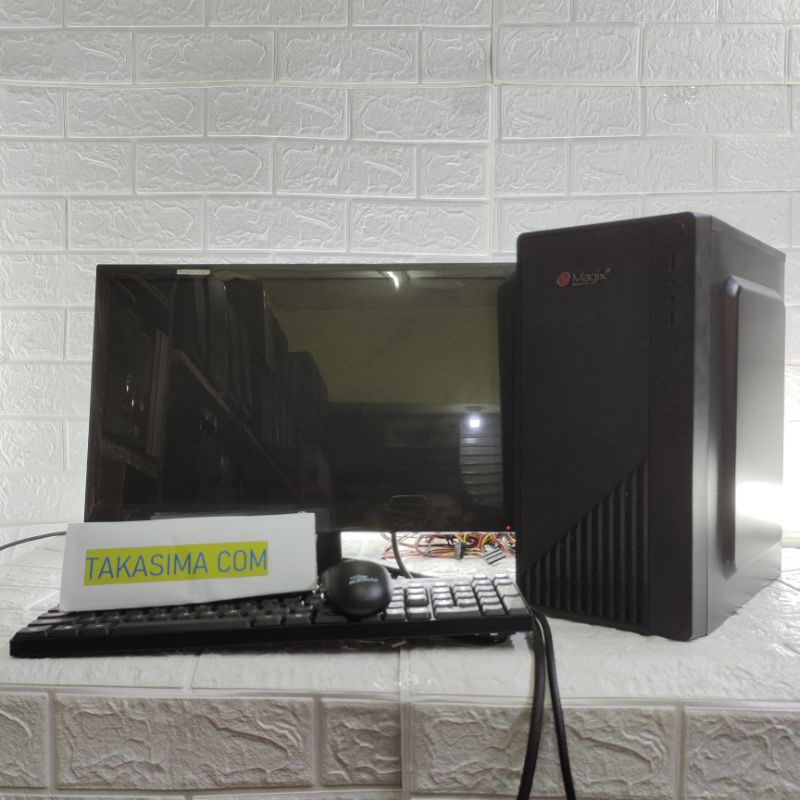pc rakitan core i5 4570 fulset monitor 19in buat server