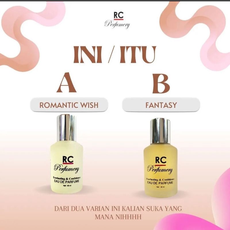 RC Perfumery Romantic Wish/ Parfum RC Perfumery / Parfum Wanita / Parfum Viral / Parfum Tahan Lama