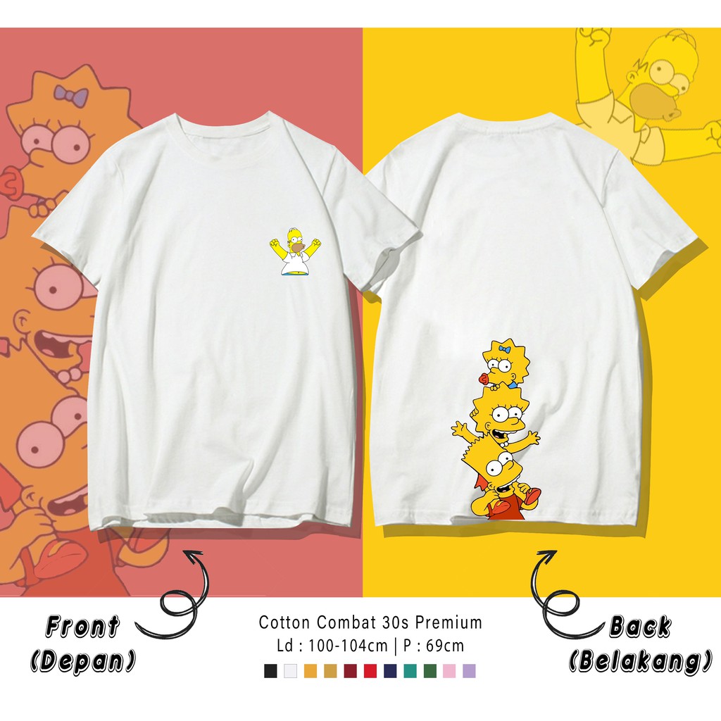 THE SIMPSONS  / TERMURAH BAJU KAOS KATUN WANITA/ PRIA UNISEX LENGAN PENDEK / TUMBLR TEE