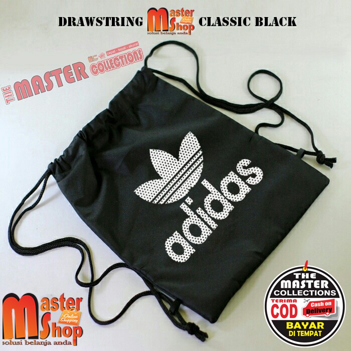 NEW Tas Ransel Serut Drawstring Bag / Tas Adidas kampus / Olahraga Murah