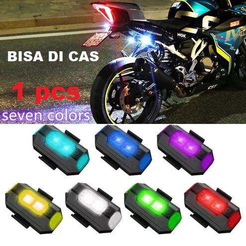 LAMPU LED STROBO 7 WARNA SAFETY SEIN DIP LED STROBE DEPAN BELAKANG SEPEDA MOTOR STROBO MOBIL