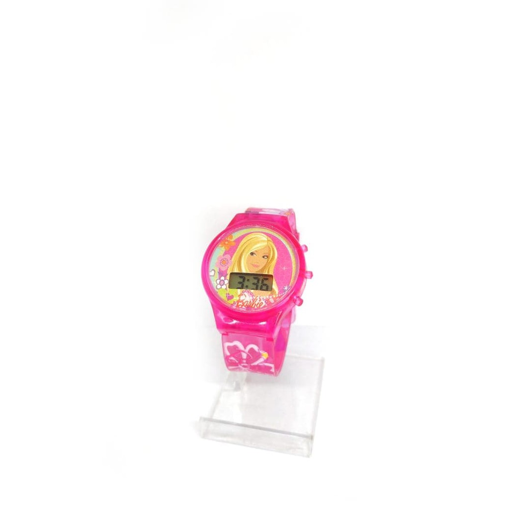 Limited! JAM TANGAN ANAK PEREMPUAN BARBIE BERBIE KARAKTER LAMPU DIGITAL MURAH