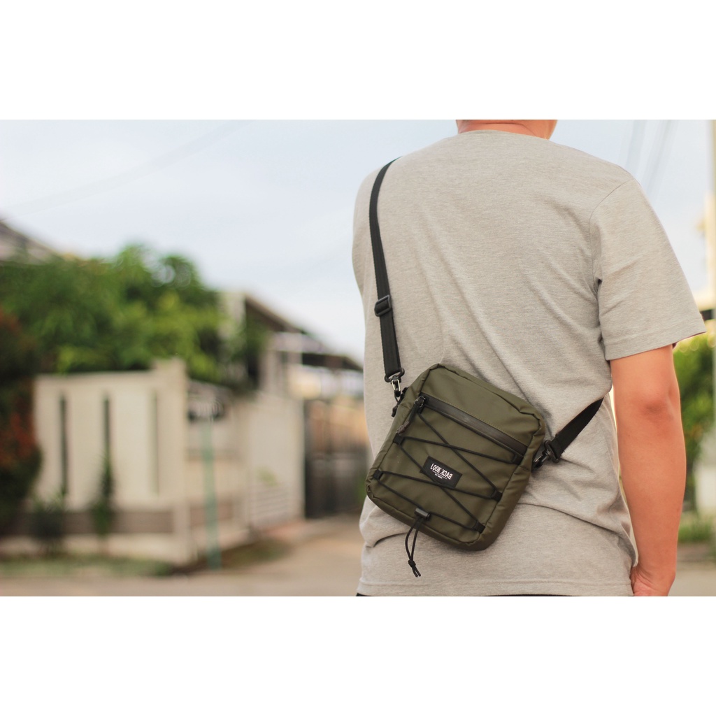 LOOK BACK VOLT Sling Bag Waterproof - Tas Selempang - Hanging wallet Original