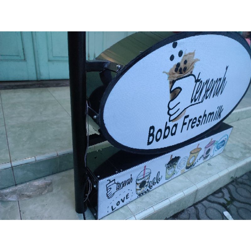 NEON BOX OVAL 50*100CM 2SISI