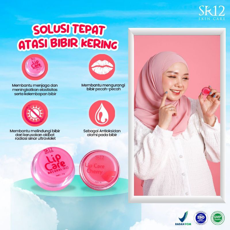 Lip Care Natural SR12 - Pelembab Bibir Kering Pecah Pecah - Pemerah Bibir Alami