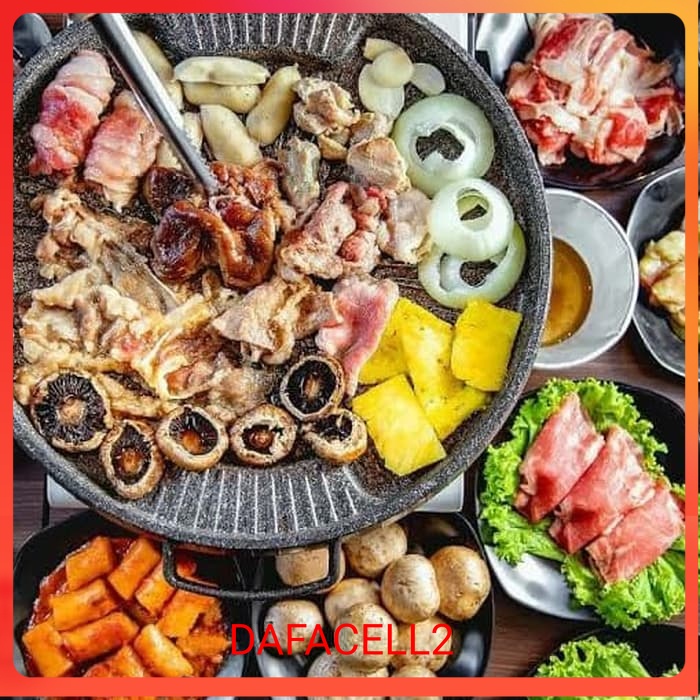 SUGGO BULGOGI,Bulgogi Grill Pan SUGGO 32cm - Alat Panggang Korea - Bbq Grill Pan PANGGANGAN VIRAL