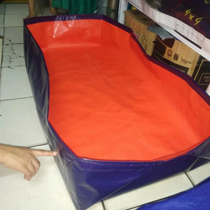 terpal kolam ikan mini A5korea 1x0,5x25cm