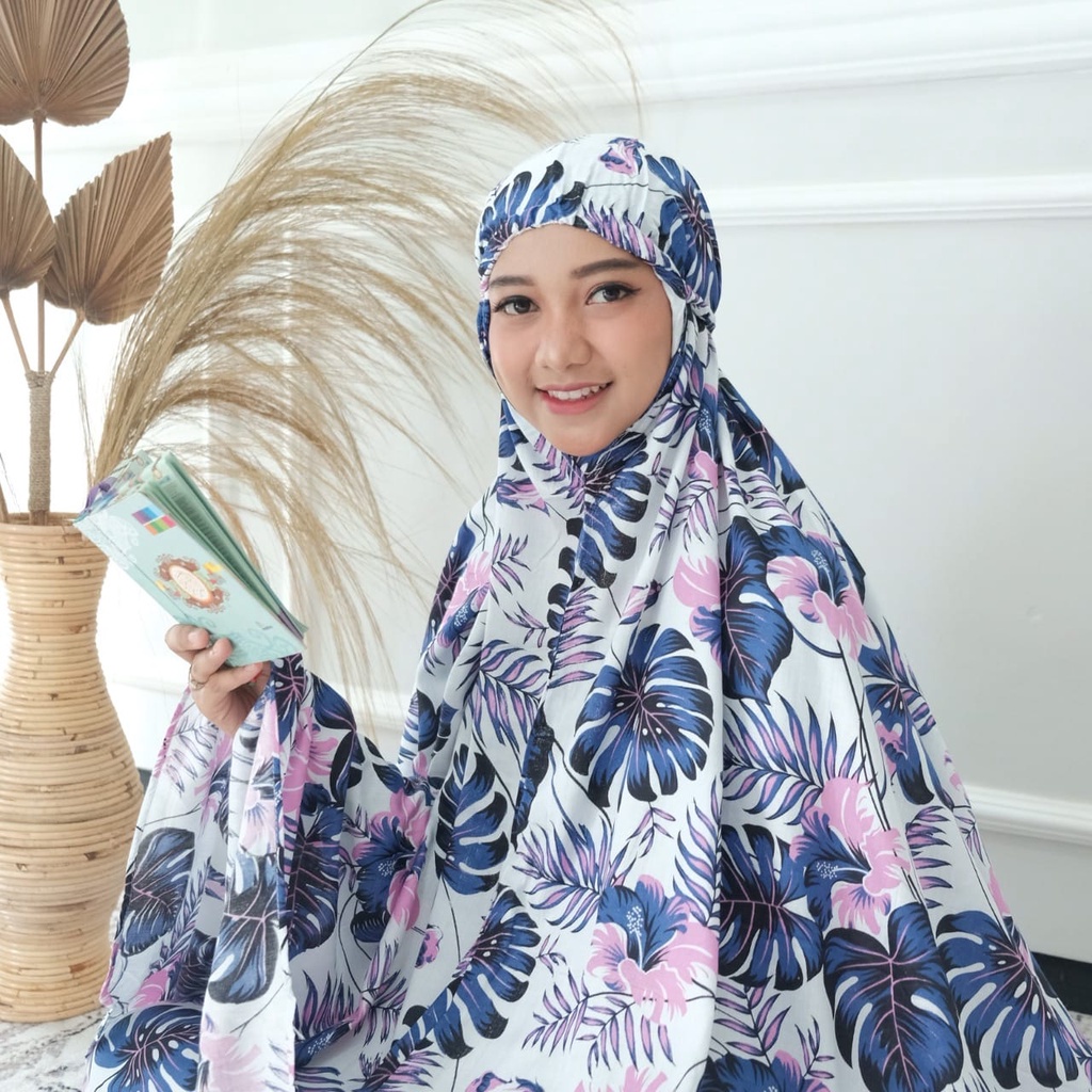 [MDSO] MUKENA DEWASA SOLO RAYON BALI MONSTERA JANBOL || Mukenah Traveling