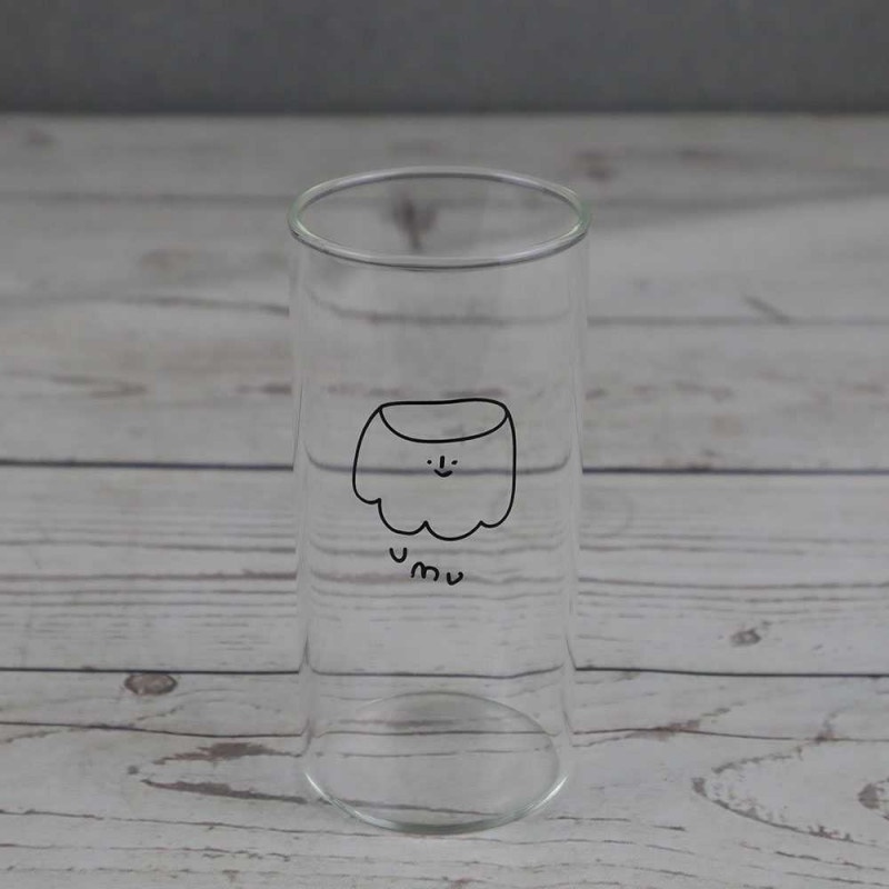 Gelas Unik Japanese Style Glass Cup Heat Resistant MD18 Transparan 360ml-2