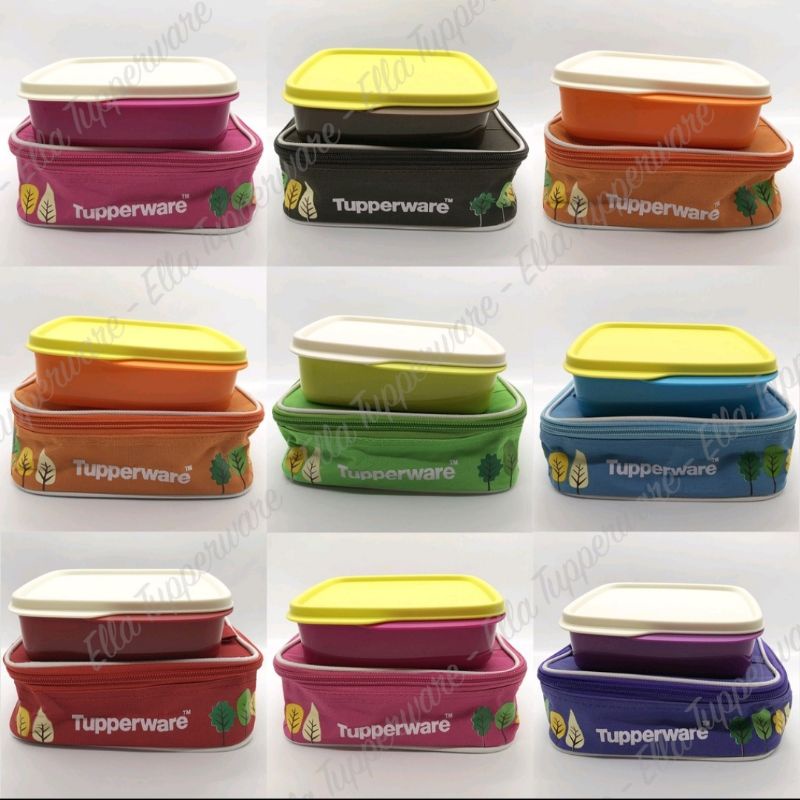 kotak makan Lolly tup tupperware + tas bekal