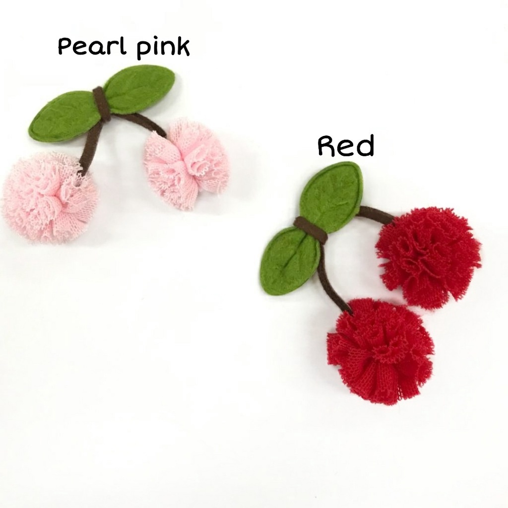 1 BUAH - 6 CM POMPOM CHERRY | POM TILE | CHERRY POMPOM TULLE | SIET DAUN PLONG