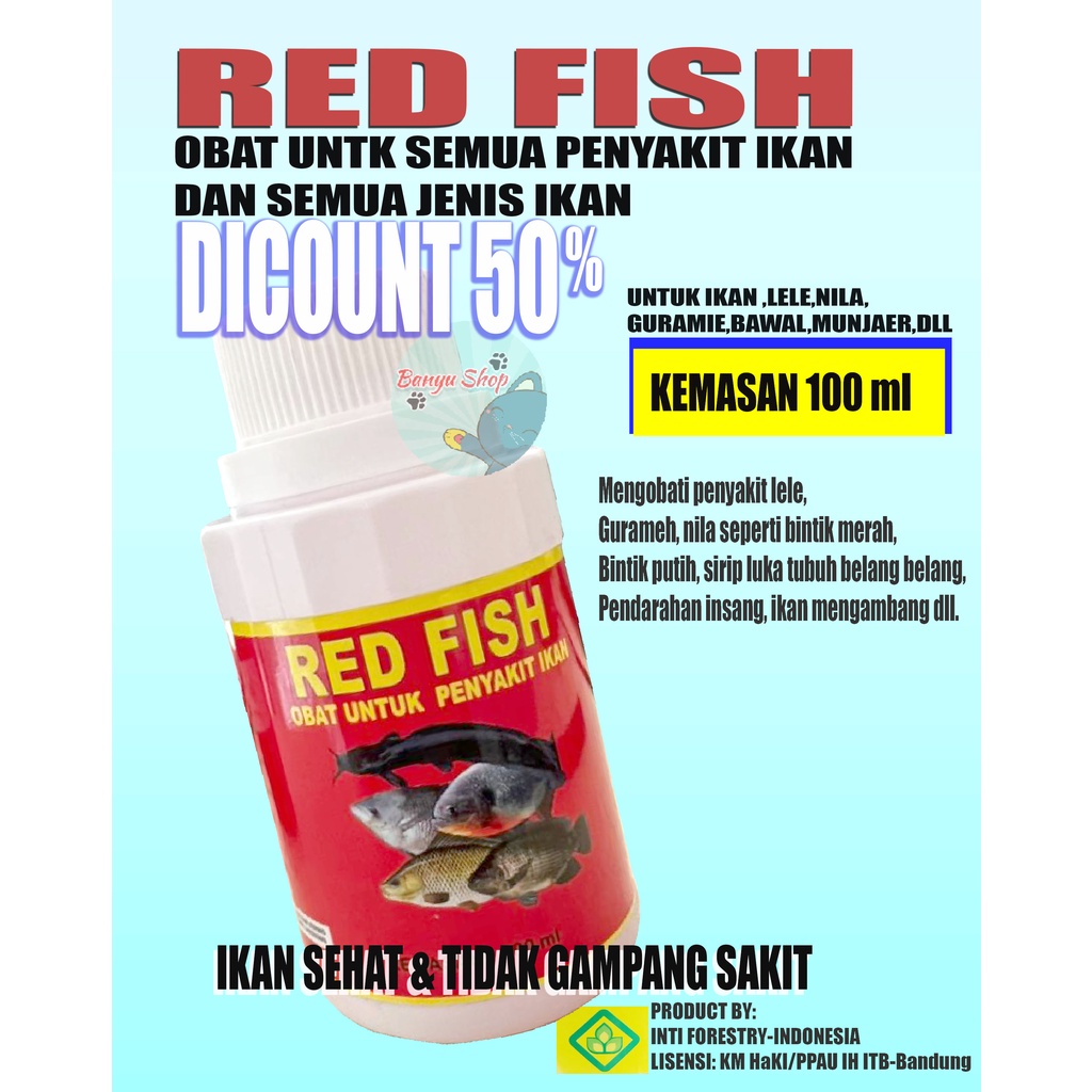 RED FISH-OBAT IKAN-OBAT SEGALA PENYAKIT IKAN-OBAT SEMUA JENIS IKAN