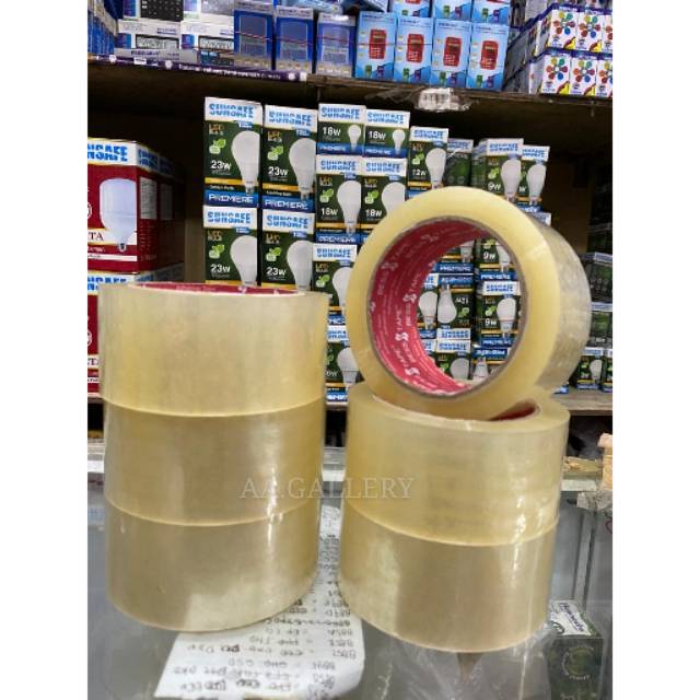 

Lakban besar bening bess tape 45mm 100 yard / isolasi bening / selotip besar warna bening mrek kyoto