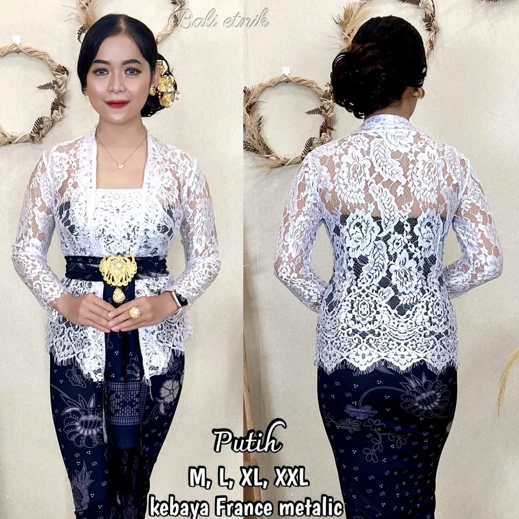 Baju kebaya jadi / kebaya bali / kebaya semifrance metalic / kebaya metalik / kebaya sabrina