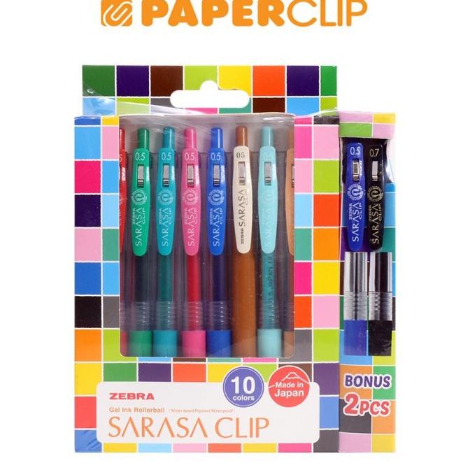 

BALLPOINT ZEBRA SARASA CLIP SET 10C