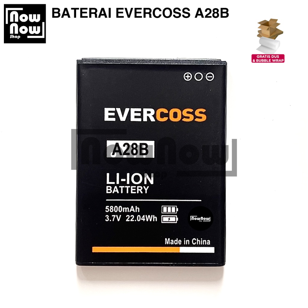 Baterai Evercoss A28B Original Double Power Batre Batrai Battery HP Evercos Cross