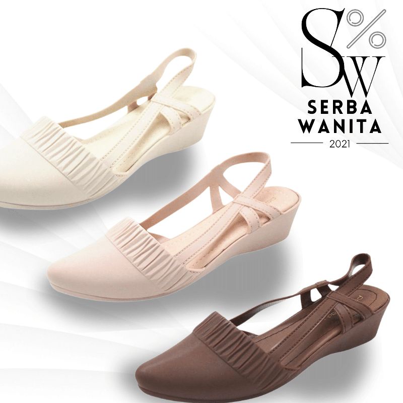 Sepatu Wedges Wanita Jelly Karet Portolady BCH Fuhaha / Sepatu Wedges Hak Tinggi / Sepatu Wedges Jelly Karet Wanita Terbaru 2021 / Women Wedges / Wedges Shoes Terbaru