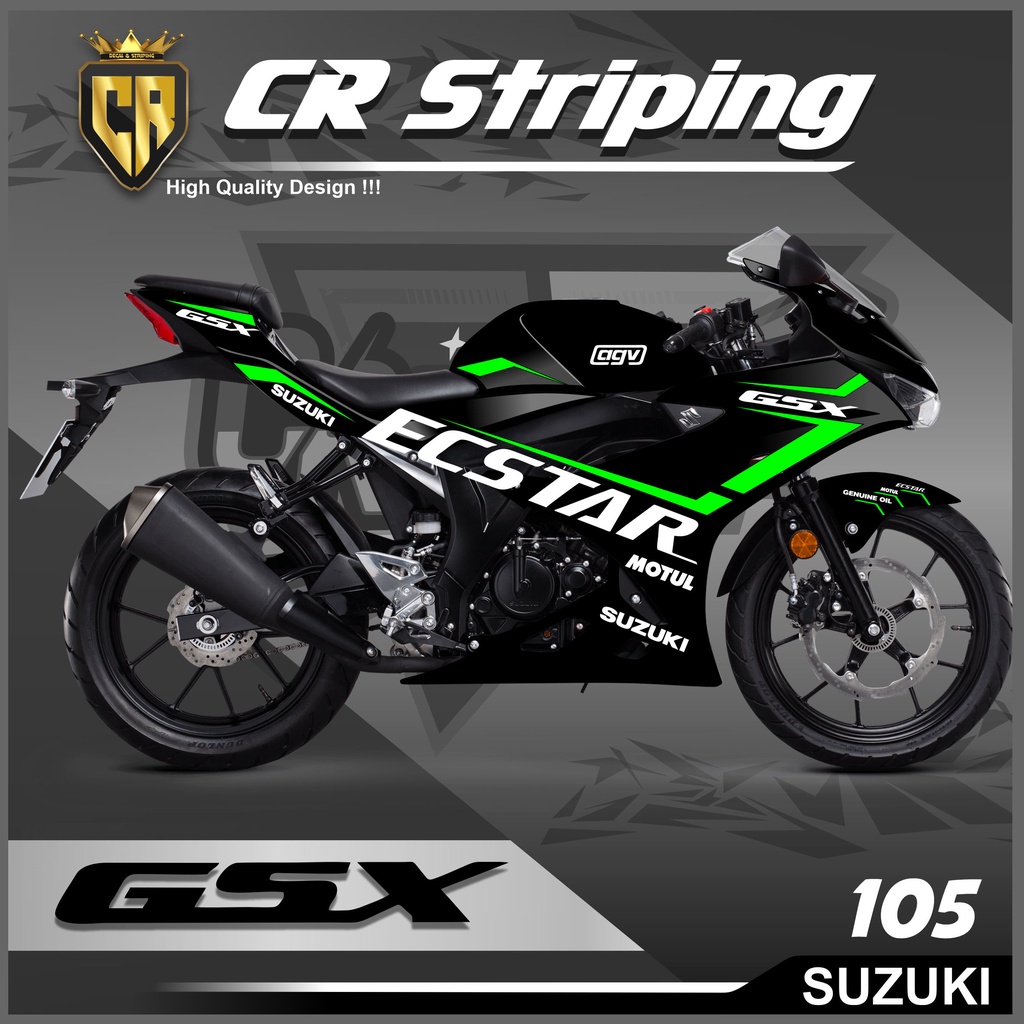 Cutting Sticker GSX 150 R - Aksesoris Motor Stiker GSX 150 R Schotlite Cutting Stiker Striping Lis V
