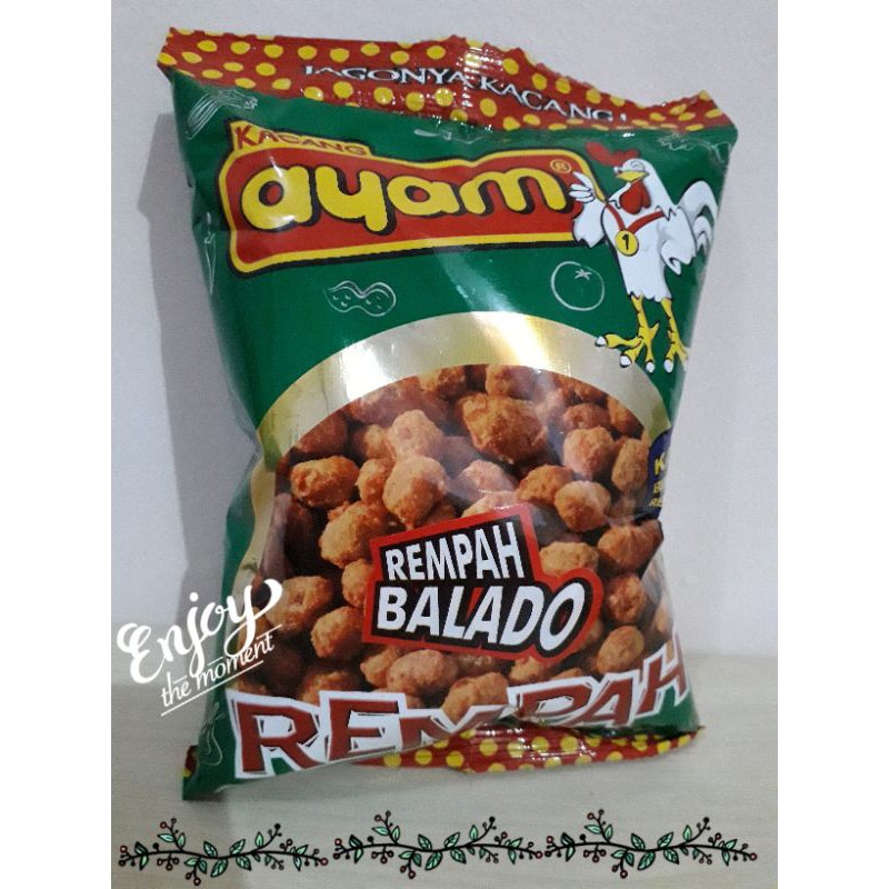 

Kacang rempah BALADO cap Ayam kemasan 225 gram dari kota Makassar