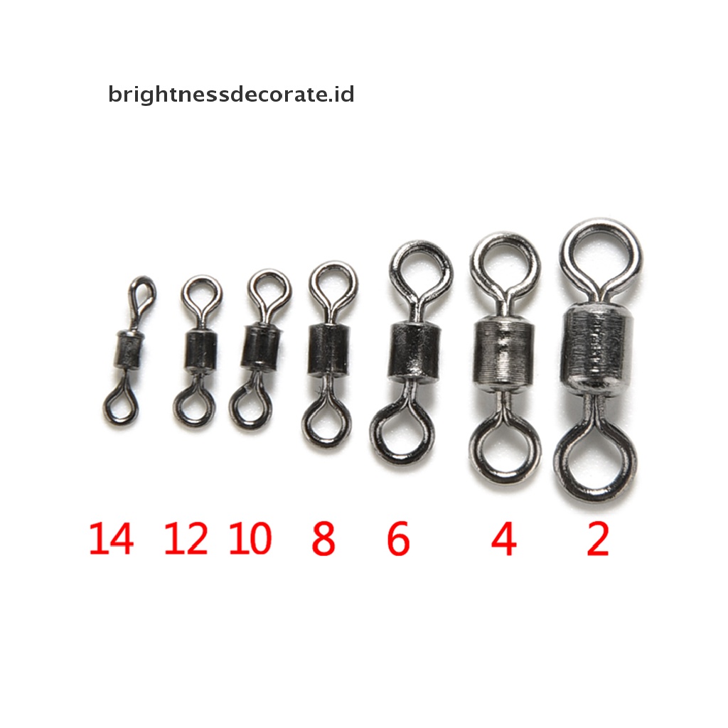 (Birth) 100 Pcs Kili-Kili Swivel Bentuk Bulat Untuk Memancing Ikan Kerapu (Id)