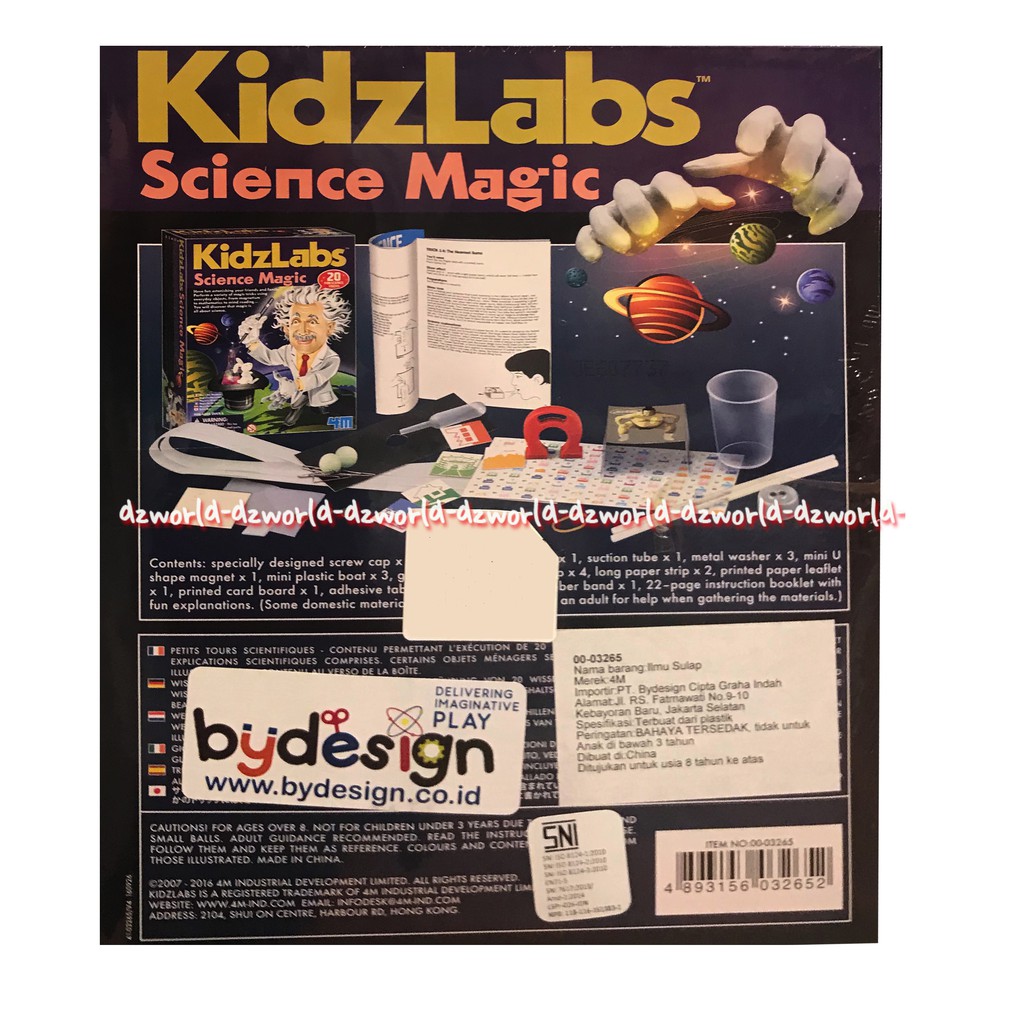 Kidzlabs Science Magic 4M Albert Einstein membuat trik sulap sendiri dan mempelajari prinsip sains