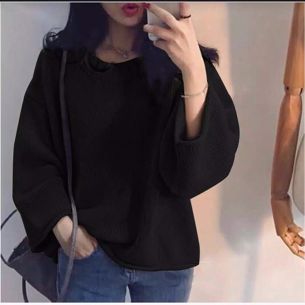 zelline official atasan rajut sw zerro fit to l