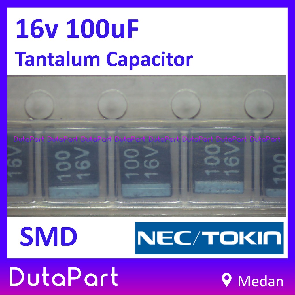 100uF 16V 100 uF NEC Tokin Tantalum Kapasitor Capasitor SMD B3528 16V