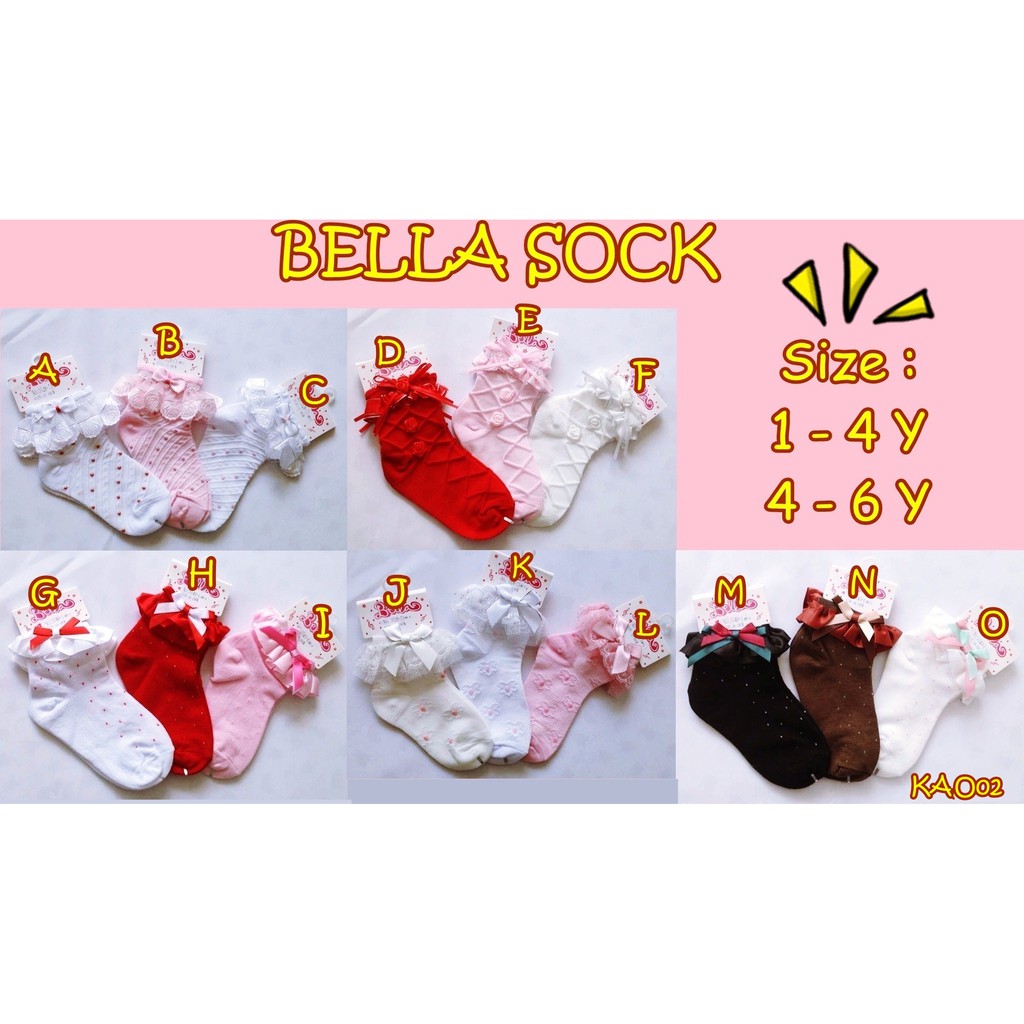 KAO02 BELLA SOCK KAOS KAKI RENDA ANAK