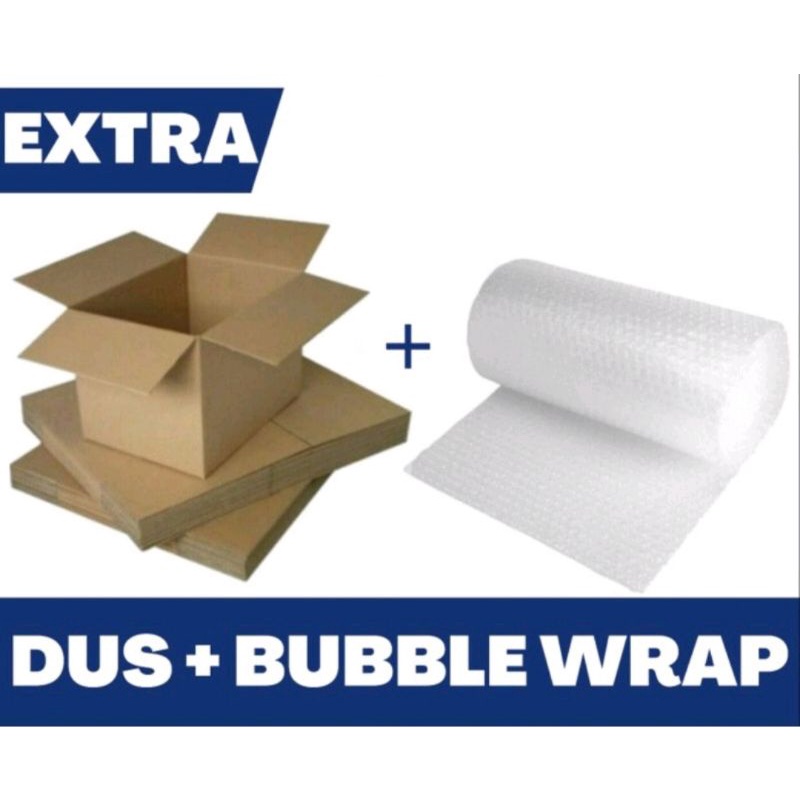 

Tambahan Packing Ekstra Aman kardus dan bubble wrap