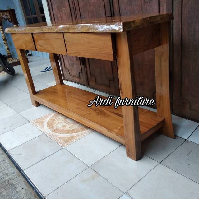 Meja konsul meja pajangan klasic kayu jati