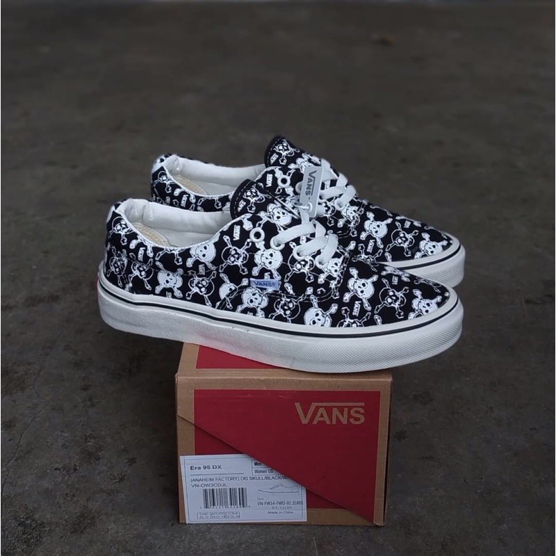 Vans Era 95 DX Anaheim Factory OG Skull Black White