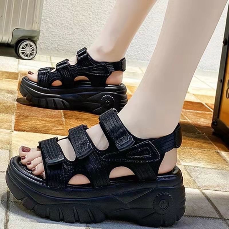 Sepatu Sandal Wanita Sandal Cewek Import Wedges Ujung Terbuka Trendy Model Terbaru Model Bagus Cantik Fashion