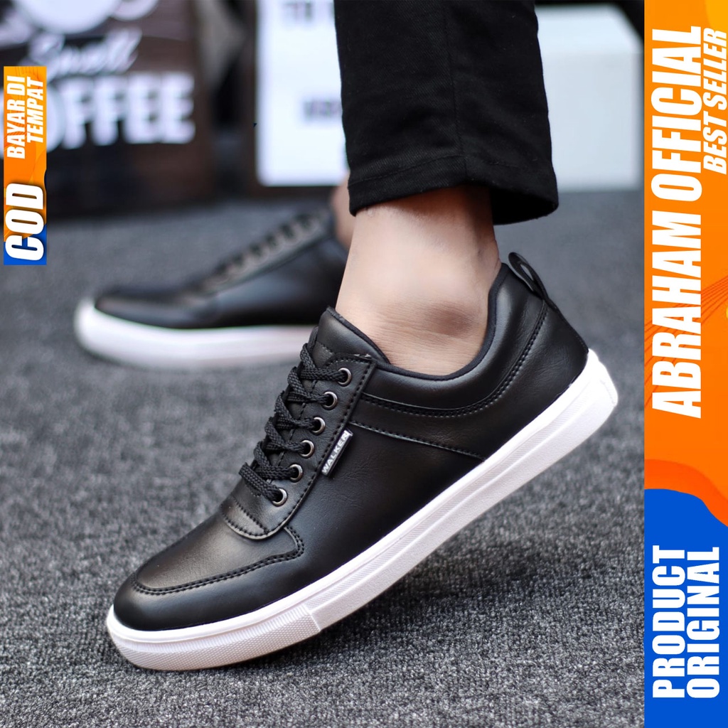 ABRHM x TIAGO Sepatu Kasual Pria Sepatu Pria Casual Sneakers Cowok/Cowo Ori Sepatu Casual Kulit Pu Sepatu Kerja Kantor Semi Formal Anti Slip Kuliah Kondangan Gaya keren Kekinian Murah Terlaris