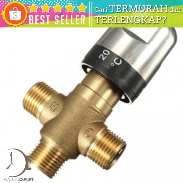 Thermostatic Mixing Valve 3-Way Female Thread - Xueqin DN15 Coklat