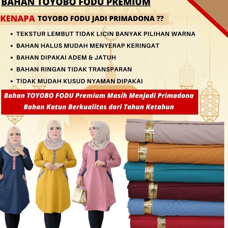 Produk_new|⭐ Baju Tunik Polos Bahan Katun Toyobo Muslim Wanita Remaja Terbaru 2021 Kekinian Premiu