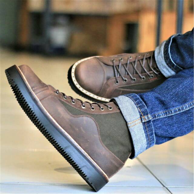 Sepatu Kulit Sneakers Pria Original Bradleys Morrison Brown