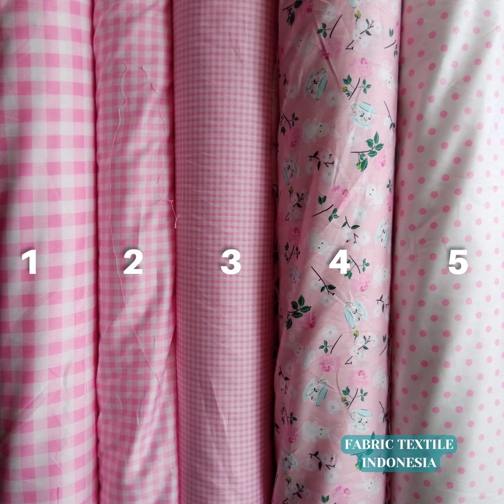 KAIN KATUN JEPANG MOTIF TOKAI SENKO / JAPAN DESIGN / KAIN MOTIF PINK / KAIN KATUN JEPANG PINK / KATU