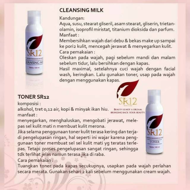 pembersih make up sisa alat rias milk cleanser SR12 BPOM ORIGINAL