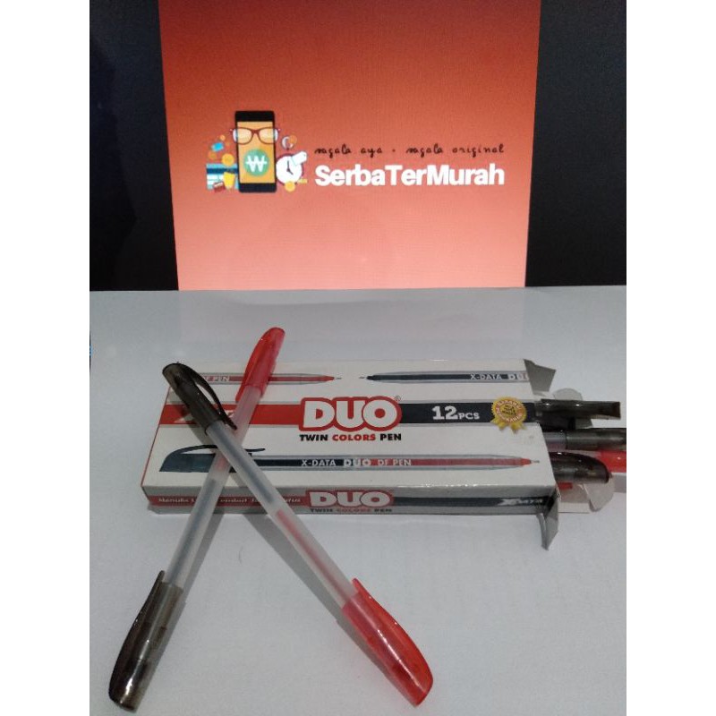 

PROMO Pen DUA WARNA / PULPEN DUO 2 mata sisi warna hitam merah murah promosi